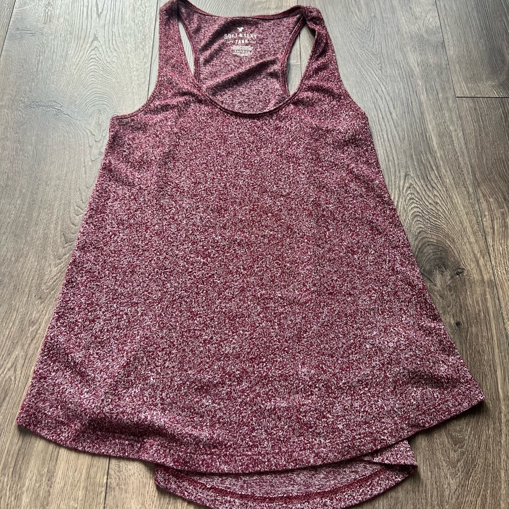 American Eagle Outfitters Maroon Tank Top